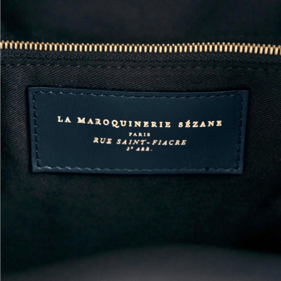 Sezane Maxi Farrow Bucket Bag NWOT NAVY - Picture 15 of 15